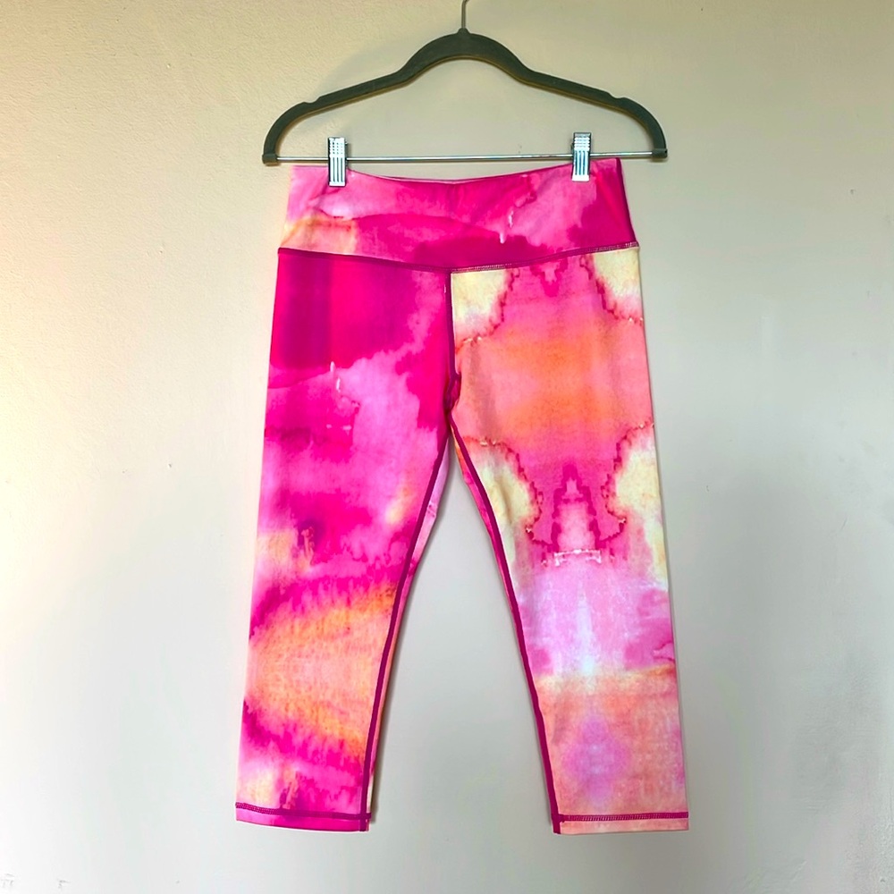 Glyder Yoga Pants, Size Small, Colors-Pink/Orange/Yellow